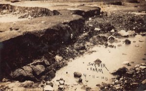 J80/ Fremont Ohio RPPC Postcard c1910 Flood Disaster Snyder Farm  458