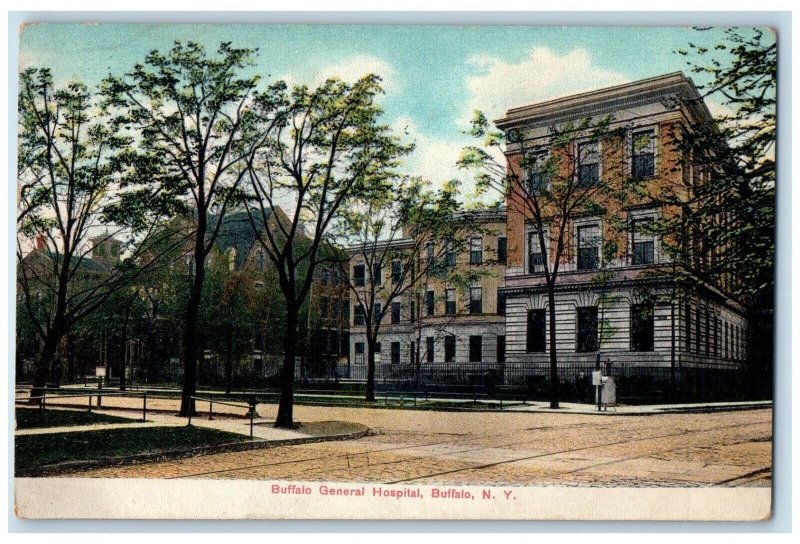 1915 Buffalo General Hospital Buffalo New York NY Antique Posted Postcard