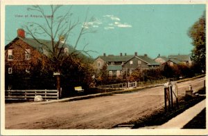 Postcard IA Iowa County View at Amana Dirt Road Large Houses ~1910 H14