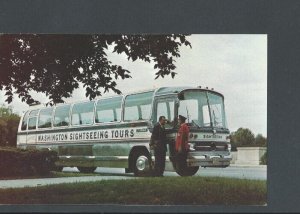 Post Card Ca 1965 Washington DC Sight Seeing Tours By Bus