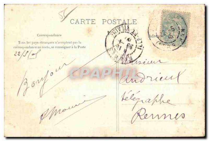 Old Postcard Vannes and his wife