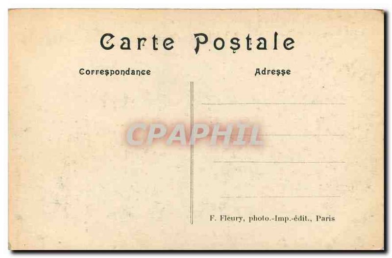 Old Postcard Paris XIV stopped the Lion of Belfort