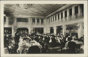 Nordd Lloyd Bremen Steamship Interior Colombus c1910 Real Photo Postcard