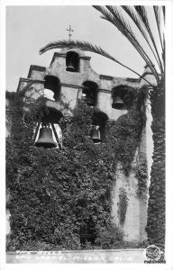 1940s SAN GABRIEL MISSION CALIFORNIA Bells Frasher REAL PHOTO RPPC postcard 4835