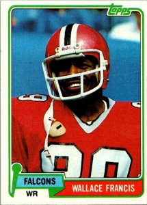 1981 Topps Football Card Wallace Francis Atlanta Falcons sk10267