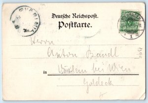 Germany Postcard Greetings from the Rathskeller Wiesbaden c1905 Antique