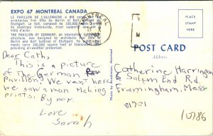 Montreal Canada Expo 67 Postcard used 1967