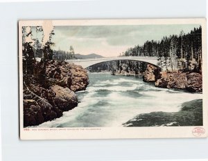 Postcard New Concrete Bridge Grand Canyon Of the Yellowstone Wyoming