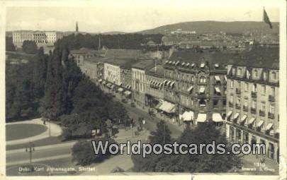 Real Photo Karl Johansgate, Slottet Oslo Norway 1936 