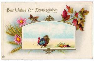 Greeting - Thanksgiving, Turkey Scene