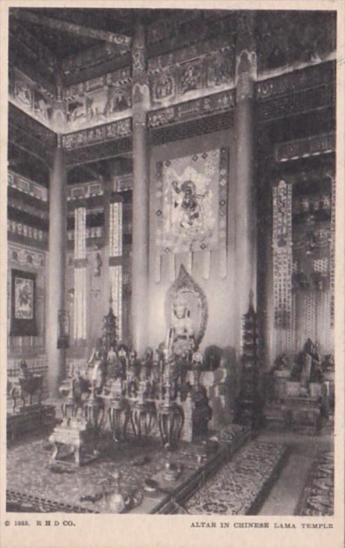 Chicago World's Fair 1933 Altar In Chinese Lama Temple