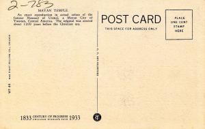 IL - Chicago. 1933 Chicago World's Fair. Mayan Temple