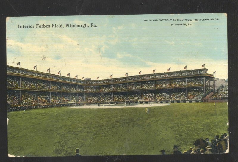 PITTSBURGH PIRATES BASEBALL STADIUM FORBES FIELD 1912 VINTAGE POSTCARD PA.