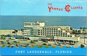 USA Fort Lauderdale Florida Yankee Clipper Hotel Chrome Postcard 03.47