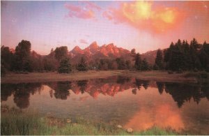 Vintage Postcard Sunrise on the Teton Range in Grand Teton National Park Wyoming