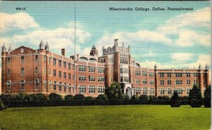 Dallas PA Pennsylvania MISERICORDIA COLLEGE (Catholic University) LINEN Postcard