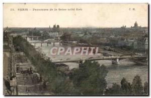 Paris Old Postcard Panorama of the Seine (East Coast)