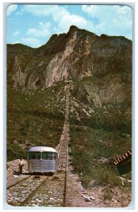 c1950's Funicular to Garcia's Caverns Monterrey Nuevo Leon Mexico Postcard