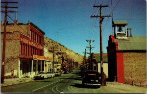 Vtg C Street Washoe Club Old Cars Historic Virginia City Nevada NV Postcard