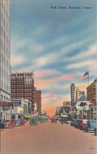 Postcard Polk Street Amarillo Texas TX