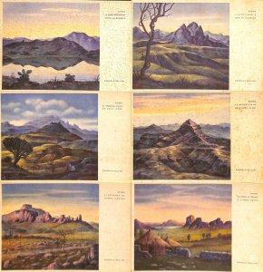 Scenic Ethiopia lot of 6 artist postcards Dandolo Bellini 