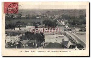 Postcard Old Gray Panorama Port Villeneuve and Chaussee d'Arc