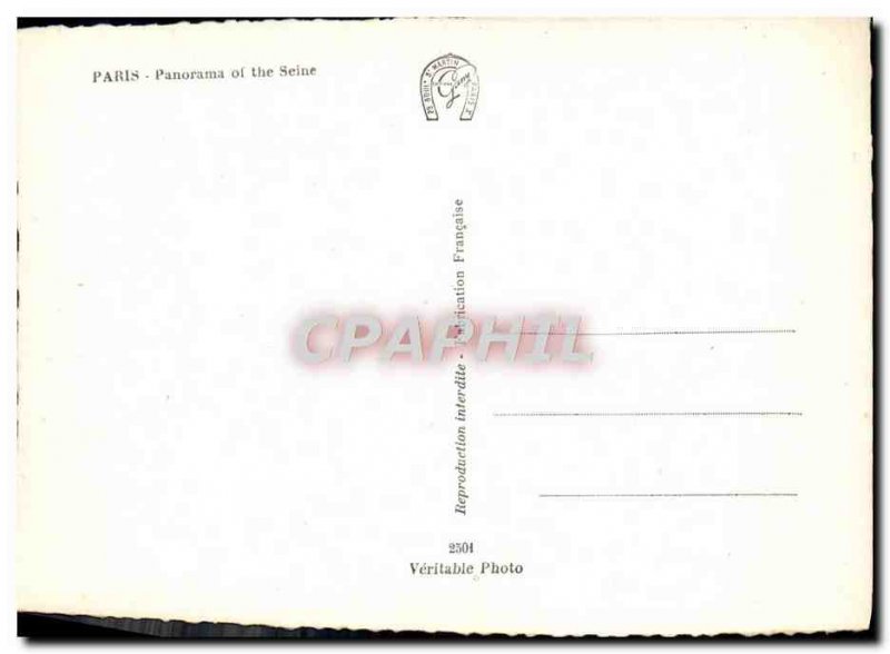 Modern Postcard Panorama Paris on the Seine