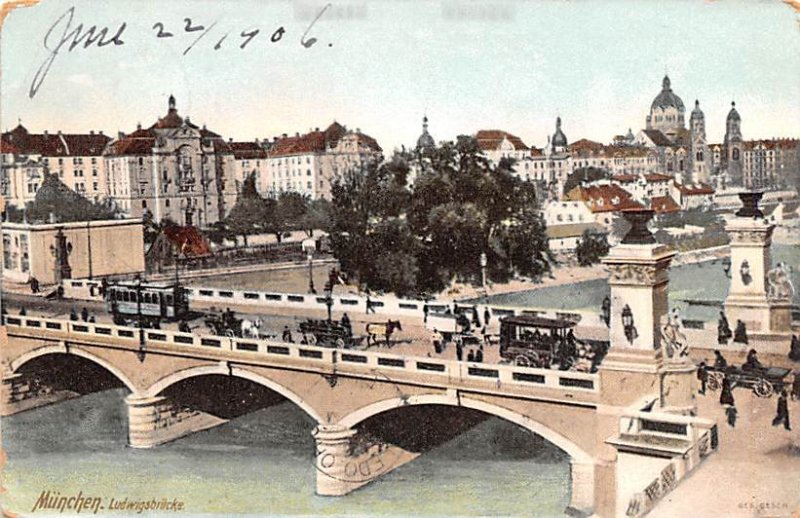 Ludwigsbrucke Munchen Germany 1906 