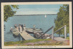 Canada Postcard - The Landing Stage at Lunge Haven, Sturgeon Lake, Lindsay T2986