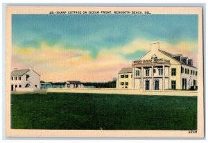 c1940 Sharp Cottage On Ocean Front Rehoboth Beach Delaware DE Unposted Postcard