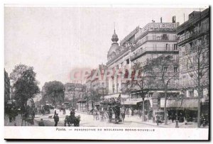 Paris Avenue Bonne Nouvelle - Old Postcard