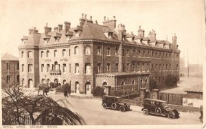 Royal Hotel Grimsby Docks Telegram Transport Old Postcard