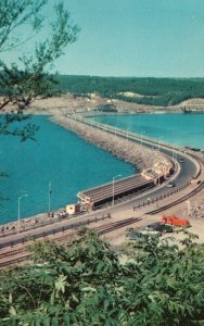 Vintage Postcard Canso Rock-Fill Causeway Bridge Famous Place Nova Scotia Canada