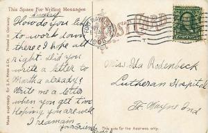 Calhoun St. North from Wayne St. Fort Wayne Indiana IN 1908 Divided Back