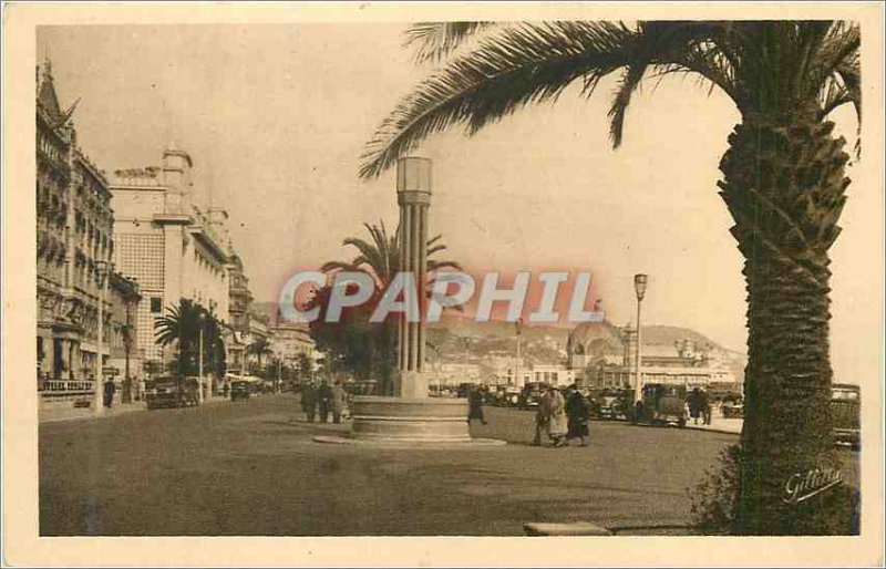 Old Postcard Nice Promenade des Anglais Embellishments