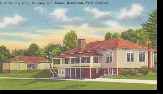 North Carolina Henderson Country Club Showing Bath House