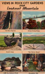 1940s Rock City Gardens Lookout Mountain Georgia Postcard