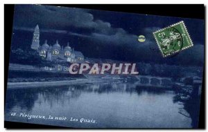 Old Postcard Perigueux Night Quays