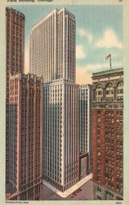 Field Building Office Structure Chicago Illinois IL Union News Vintage Postcard