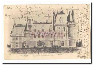 Vouzeron Old Postcard The Facade of the castle & # 39etang