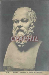 Old Postcard Roma Museo Capitolino Busto di Socrates