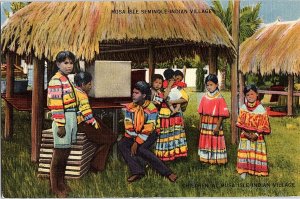 Postcard NATIVE INDIAN SCENE Miami Florida FL AI1160