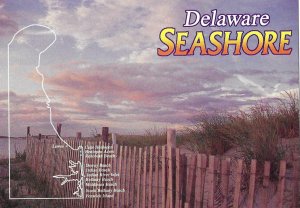 Delaware Seashore Listing & Location of Beaches  4 by 6