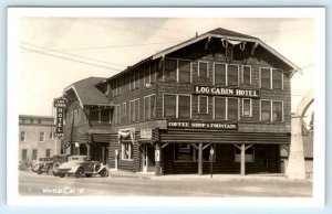 RPPC  WEED, California CA ~ LOG CABIN HOTEL c1930s Siskiyou County  Postcard*