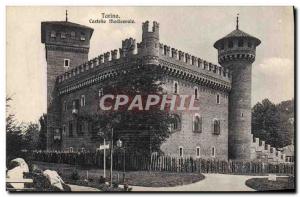 Old Postcard Torino Castello Medievale