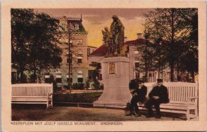 Netherlands Hereplein Met Jozef Israels Monument Groningen Vintage Postcard C122