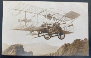 Mint Usa Real Picture Postcard Early Aviation Women’s Flying Rare