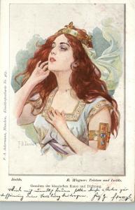 FB Doubek Wagner Opera Lady Tristan & Isolde c1900 PC
