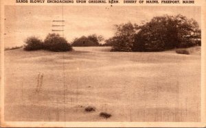 Maine Freeport Desert Of Maine Sands Slowly Encroaching Upon Original Barn 1937