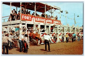 c1950's Fort Madison Iowa Rodeo Horse Racing Fort Madison Iowa IA Postcard